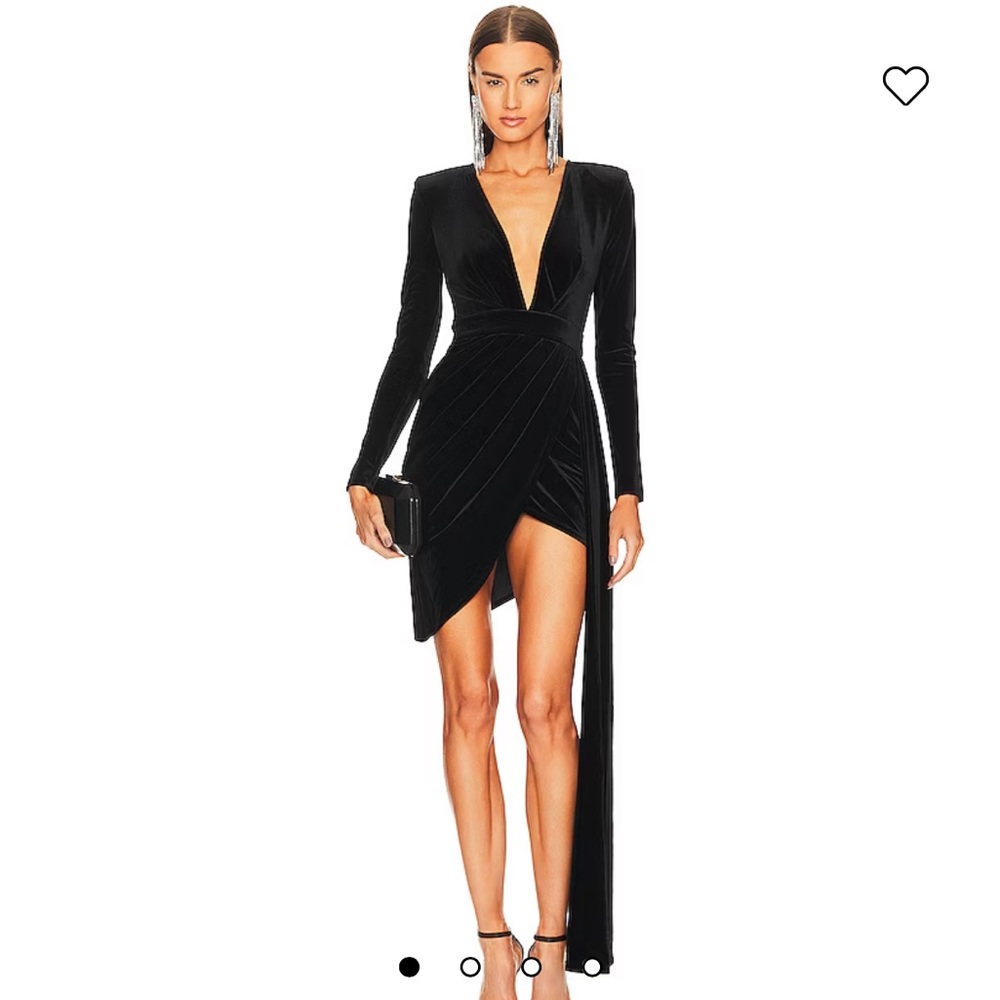 Geneva Mini Dress in Black Michael Costello